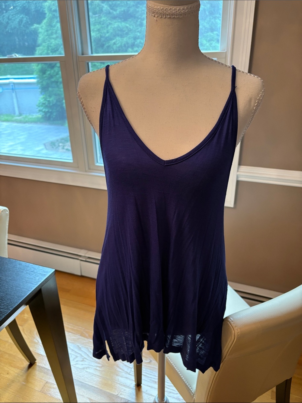 Tresics Deep Purple V-Neck Spaghetti Strap Tank Top